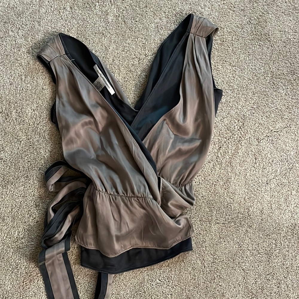 Wrap top by Diane Von Furstenberg.